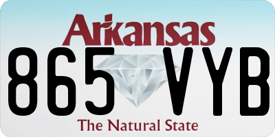 AR license plate 865VYB