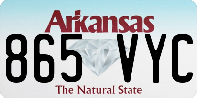 AR license plate 865VYC