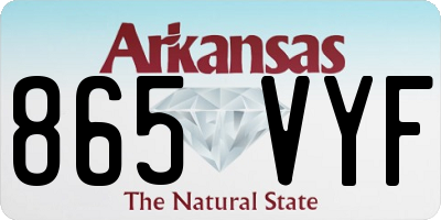 AR license plate 865VYF