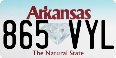AR license plate 865VYL