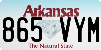 AR license plate 865VYM