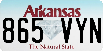AR license plate 865VYN