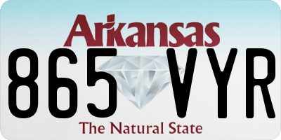 AR license plate 865VYR