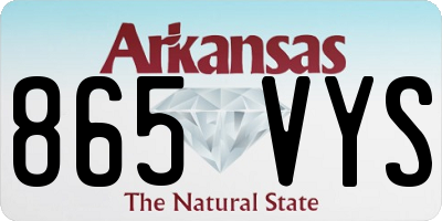 AR license plate 865VYS