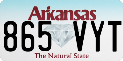 AR license plate 865VYT