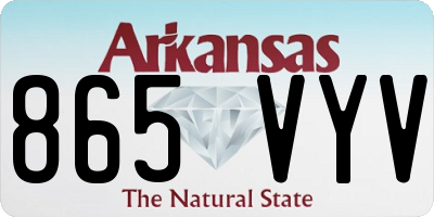 AR license plate 865VYV
