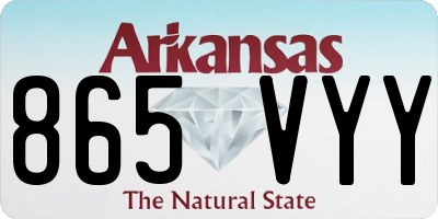 AR license plate 865VYY