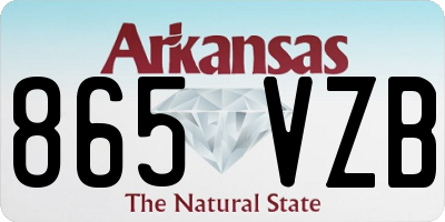 AR license plate 865VZB