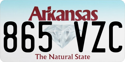 AR license plate 865VZC