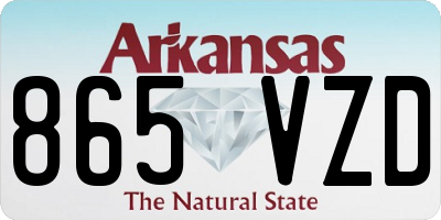 AR license plate 865VZD