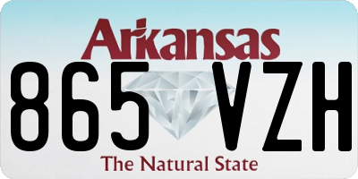 AR license plate 865VZH