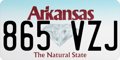 AR license plate 865VZJ