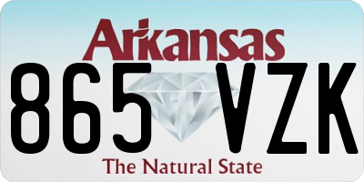 AR license plate 865VZK