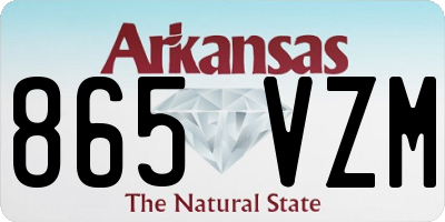 AR license plate 865VZM