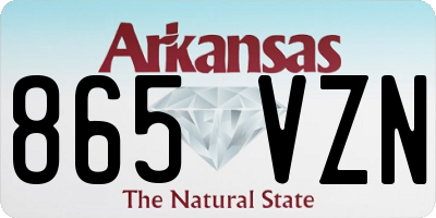 AR license plate 865VZN