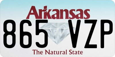 AR license plate 865VZP