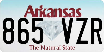 AR license plate 865VZR