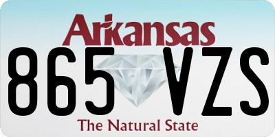 AR license plate 865VZS