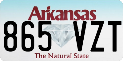AR license plate 865VZT