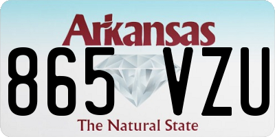 AR license plate 865VZU