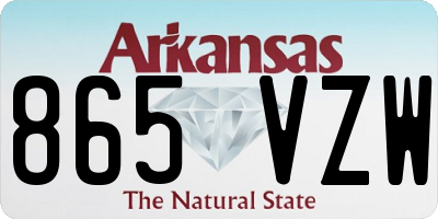 AR license plate 865VZW