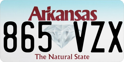 AR license plate 865VZX