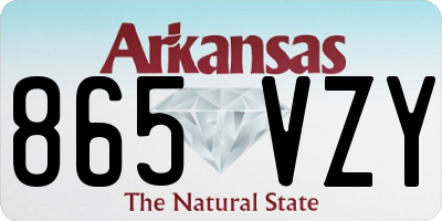 AR license plate 865VZY