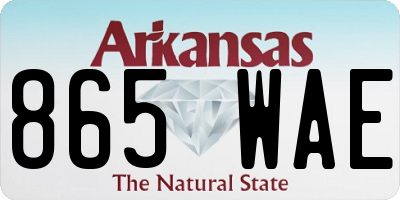 AR license plate 865WAE