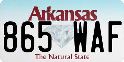 AR license plate 865WAF