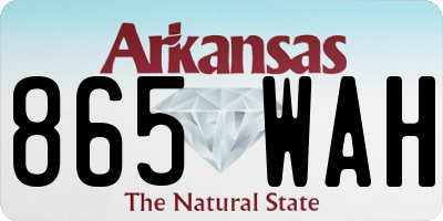 AR license plate 865WAH