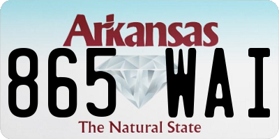 AR license plate 865WAI