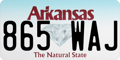 AR license plate 865WAJ