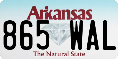 AR license plate 865WAL