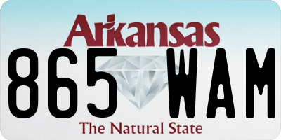 AR license plate 865WAM