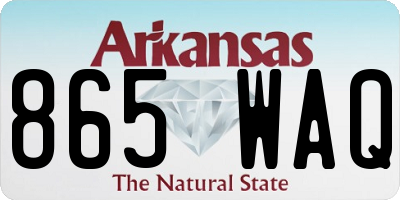 AR license plate 865WAQ