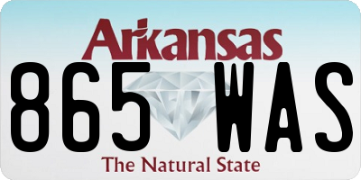 AR license plate 865WAS