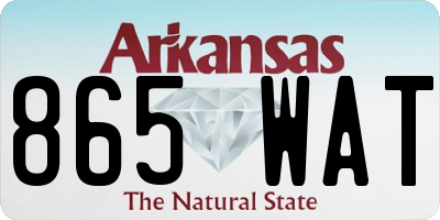 AR license plate 865WAT