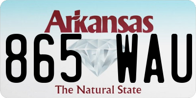 AR license plate 865WAU