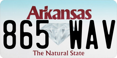 AR license plate 865WAV