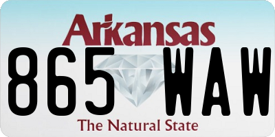 AR license plate 865WAW