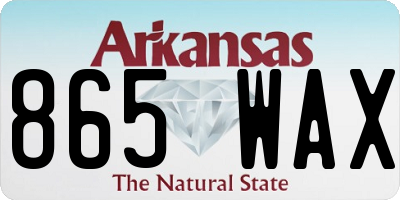AR license plate 865WAX
