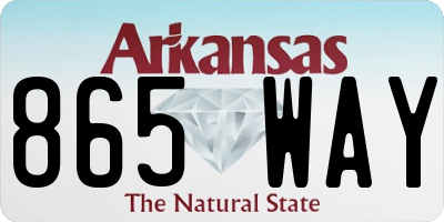 AR license plate 865WAY