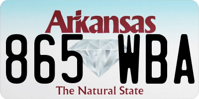AR license plate 865WBA