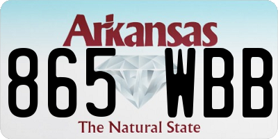 AR license plate 865WBB