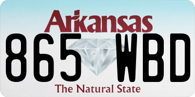 AR license plate 865WBD