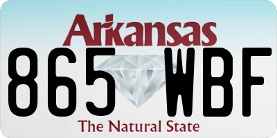 AR license plate 865WBF