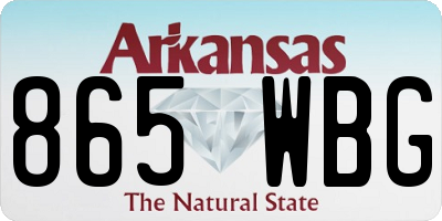 AR license plate 865WBG