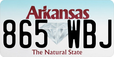 AR license plate 865WBJ