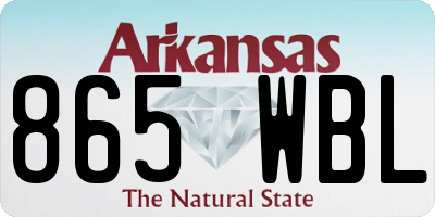 AR license plate 865WBL