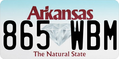 AR license plate 865WBM